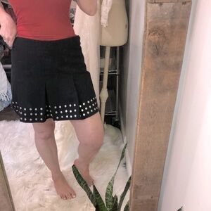 Kookai black silver studded skirt